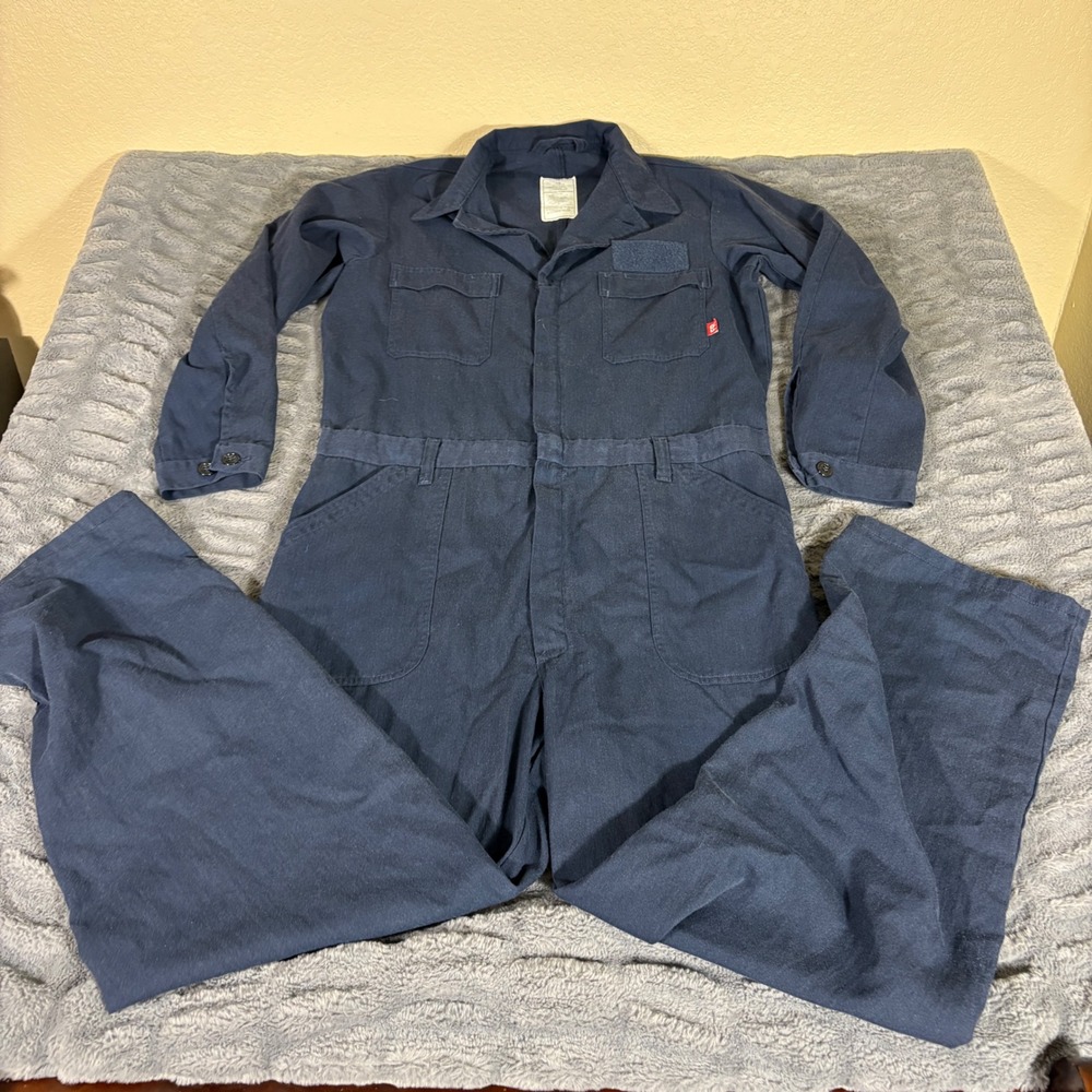 Excel Manufacturing Navy Blue Flame Resistant Utility Coverall 46XL AR890